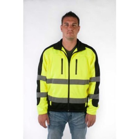 OLD TOLEDO BRANDS Utility Pro Hi-Vis Full Zip Jacket, ANSI Class 3, XL, Yellow/Black UHV427-XL-YB